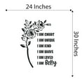thumbnail image 4 of Home Wall Decal - I am Smart I am Unique I am Kind - Inspirational Motivational Design I am Brave I am Loved Wall decal for Decoration - Size: 24 In(W) x 30 In(H), 4 of 5
