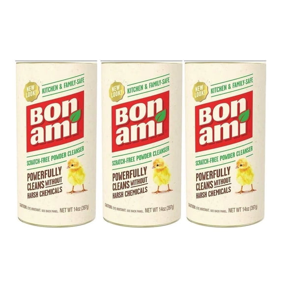 Limpiador en polvo BON AMI para cocinas y baños (paquete de 3)