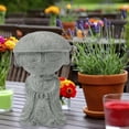 thumbnail image 6 of Aymzbd Creative Monk Buddha Statue Collectible Monk Buddha Sculptures for Desktop Decor Wear Hat, 6 of 6