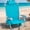 Mint Green, variant on Adjustable 5-Position Lightweight Beach Chair with Aluminum Frame and Storage, Yellow