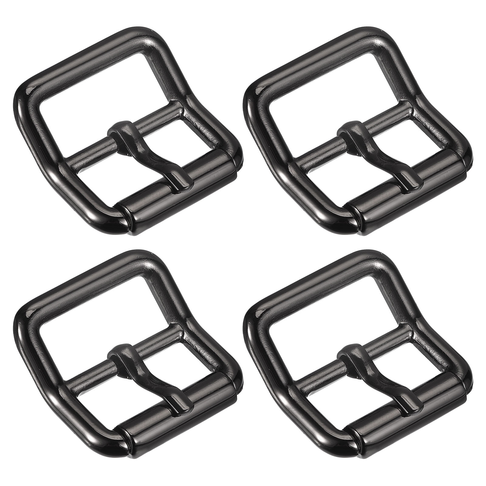 Uxcell 4Pack 0.94" Single Prong Belt Buckle Square Center Bar Buckles