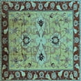 thumbnail image 1 of Ahgly Company Indoor Square Oriental Light Blue Traditional Area Rugs, 3' Square, 1 of 4