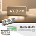 thumbnail image 4 of Wosthever Despertador LED, superficie curva, decoración de , calendario, temperatura para dormitorio, sala de estar, suministros, luz Type2 NO2, 4 of 6