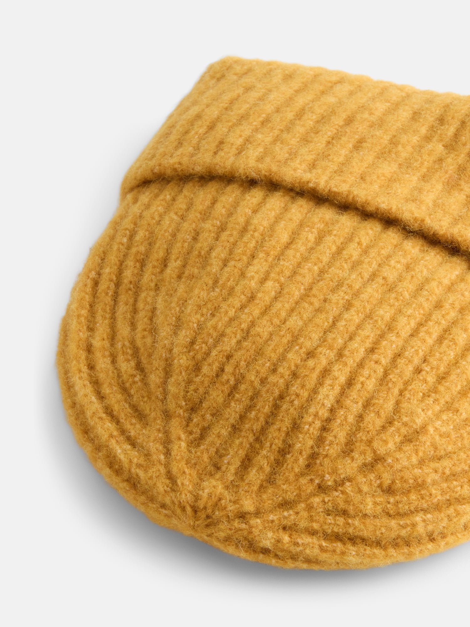 Scenario Women's Rib Knit Beanie, Yellow Dust