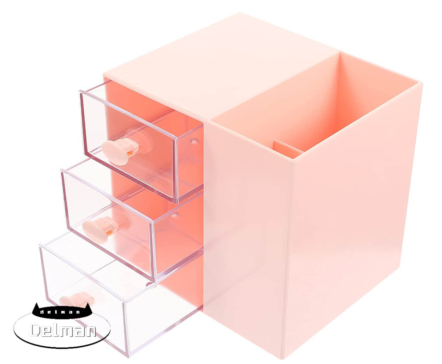 Vanity Organizer Drawer Cosmetic Storage Box 3 Drawers Display