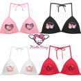 thumbnail image 2 of Hello Kitty-Sujetador de cuello colgante de algodón para niñas, ropa de baño de dibujos animados de Anime, Melody Kuromi, Bikini femenino sin anillo de acero, regalo de verano, 2 of 4