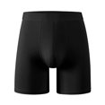 thumbnail image 5 of NTACZA Men's Underwear Briefs Black Breathable Comfort Stretch Boxer Briefs No Fly Mid Waist Soft Boxers for Men L, 5 of 5