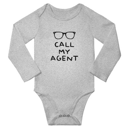 

Call My Agent Cute Baby Long Sleeve Clothes for Boy Girl Unisex (Gray 12-18M)