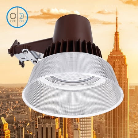 LEONLITE LED Security Light  50W  Dusk to Dawn Yard Light Photocell Included with Anti-Glare Cover  Barn Light  5000K Daylight