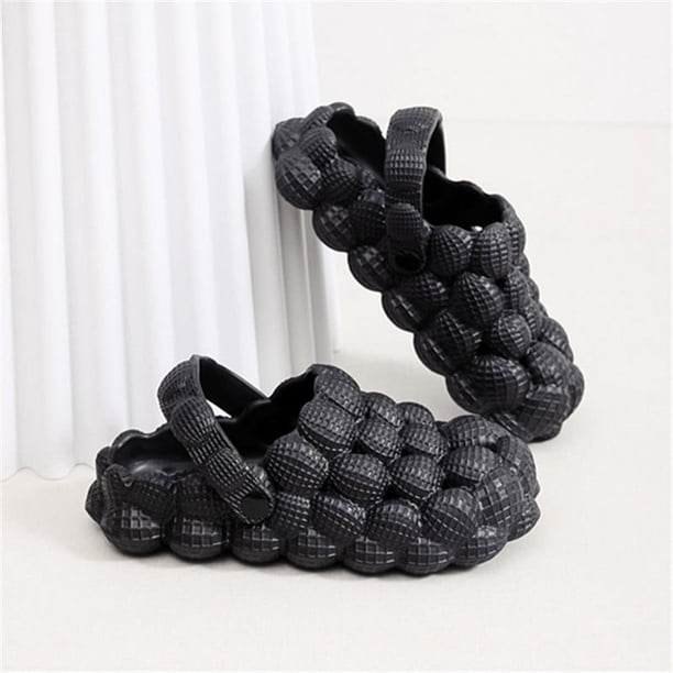 Women's Indoor & Outdoor Slingback Bubble Slides, Solid Non-slip EVA Slippers, Women's Footwear
