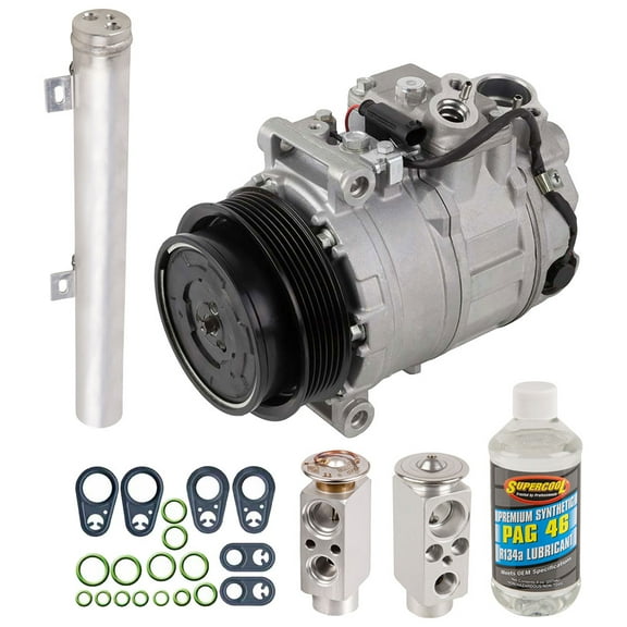 AC Compressor & A/C Kit For Mercedes C230 C280 C350 2006 2007 W203 - Includes Drier, Expansion Valve, PAG Oil & O-Rings - BuyAutoParts