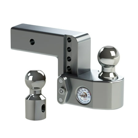 Weigh Safe WS4-2.5 Adjustable Hitch Ball Mount with Scale 2.5 Inch Shaft - 4 Inch