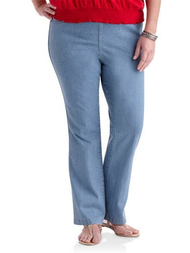 women's plus size pull on stretch jeans