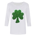 thumbnail image 4 of St Patricks Day Top, Womens 3/4 Sleeve T Shirts Crew Neck Blouse Tops Fashion Women's Casual Tees Round Neck 3/4 Sleeved Loose T Shirt Ladies Tops Blouses Shirts, 4 of 4