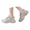 thumbnail image 4 of Fdrone Womens Fashion Lace-Up Chunky Sneakers Walking Athletic Casual Shoes Platform Round Toe Non-Slip Sport Shoes Air Mesh Workout Shoes Dad Sneakers, 4 of 8