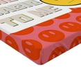 thumbnail image 2 of Ambesonne Emoji Fitted Sheet, Kind of Basic to Me Writing, Twin XL Size, Vermilion White Mustard, 2 of 3