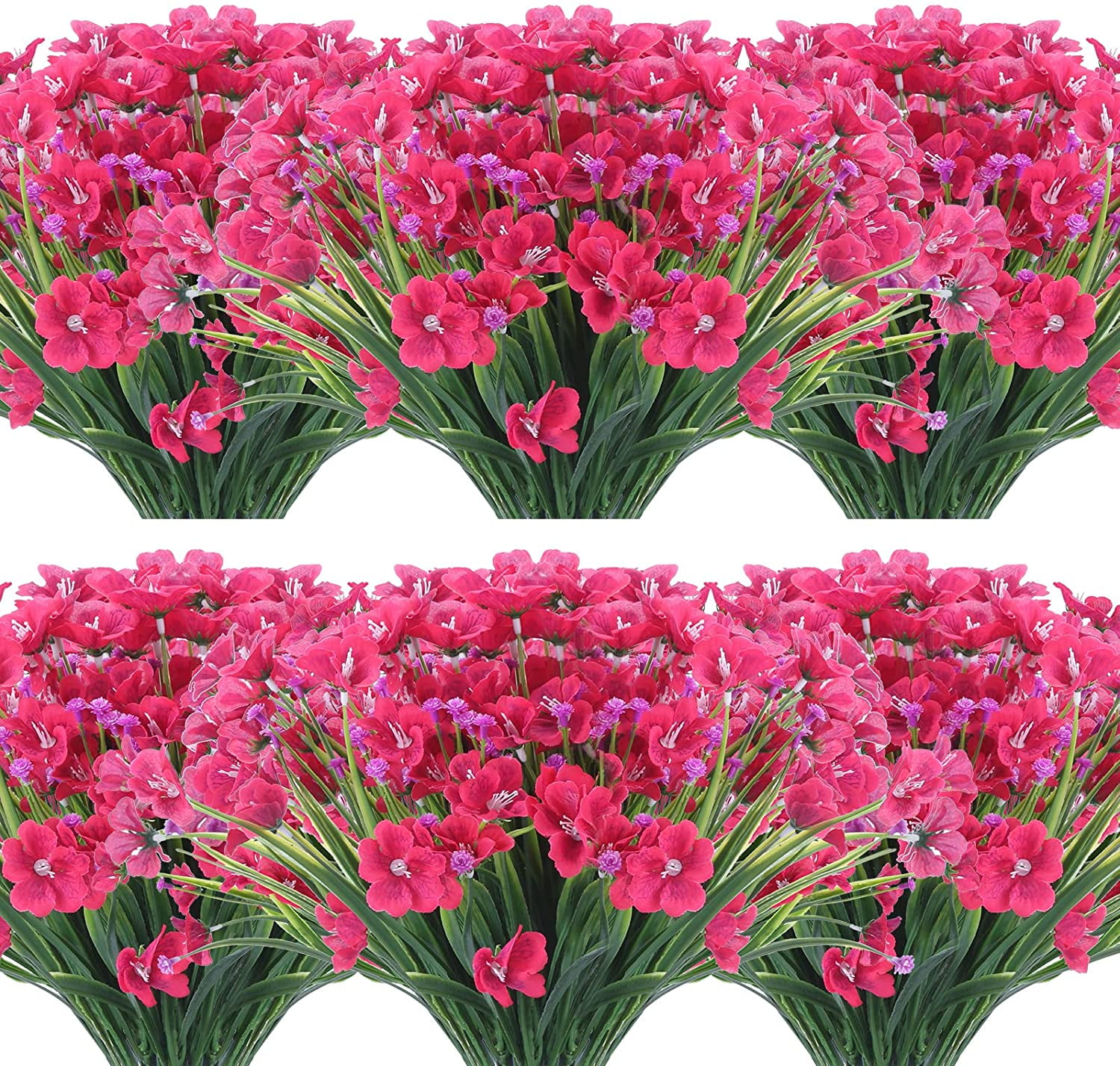 GRNSHTS 8 Bundles Artificial Flowers Fake Boxwood Plants Faux Plastic ...