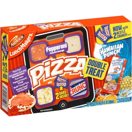 Armour® Lunchmakers® Pepperoni Flavored Sausage Pizza with 6.75 fl oz Hawaiian Punch Fruit Juicy Red 3.22 oz. Box