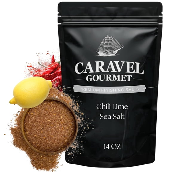 Caravel Gourmet Chili Lime Sea Salt - 14 oz Salt Refill Pouch
