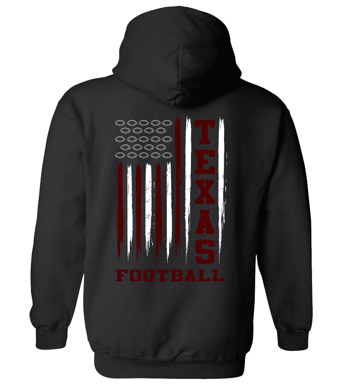 Texas Football Football Team Colors Maroon and White Football American Flag - Picture 1 of 7