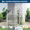 thumbnail image 4 of 6'x9' Walk-in Greenhouse – Heavy-Duty Aluminum Frame, Polycarbonate Panels, Quick Setup, Roof Vent, Large Outdoor Greenhouse Kit for Garden & Backyard, Clear, 4 of 9