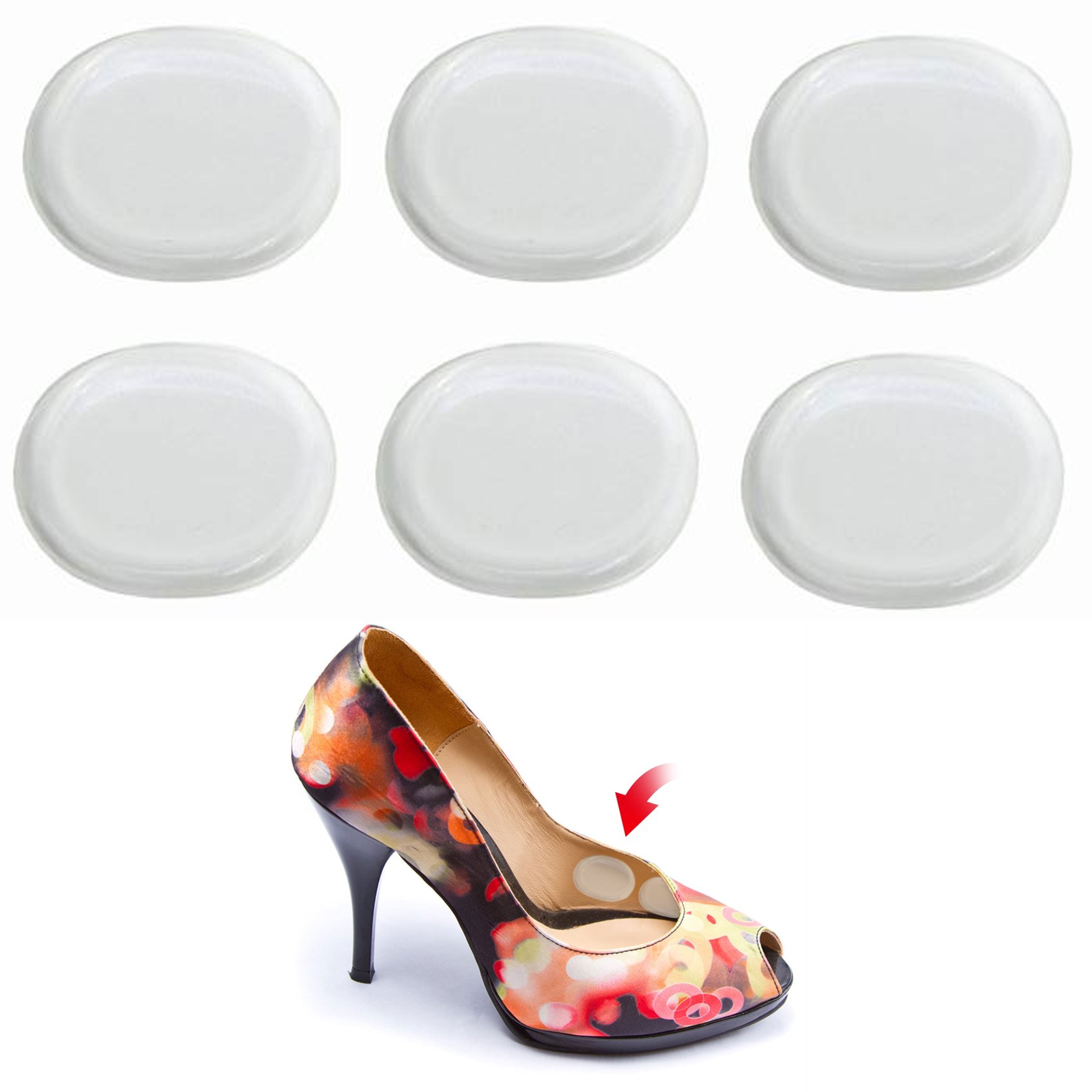 6 Pc Gel Sore Spot Shoe Cushions Pads Corns Blister Foot Callus Soft Heel Insert
