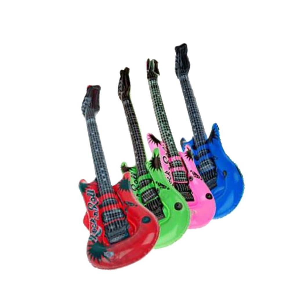 24" GREAT FOR PARTIES GIFT KARAOKE 24 INFLATABLE ASSORTED COLOR GUITARS 
