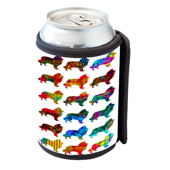 KuzmarK Insulated Drink Can Cooler Hugger - Collie Dog Pretty