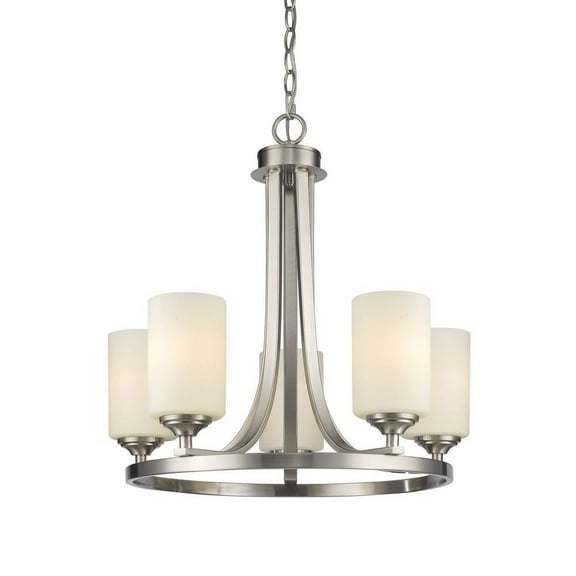 5 Light Chandelier in Fusion Style 21.5 inches Wide By 21.5 inches High-Brushed Nickel Finish Bailey Street Home 372-Bel-1918259