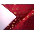 thumbnail image 4 of Silk Brocade fabric with Metallic gold circle motif Jacquard 44" wide available in 3 colors red wine, black and gold, 4 of 9