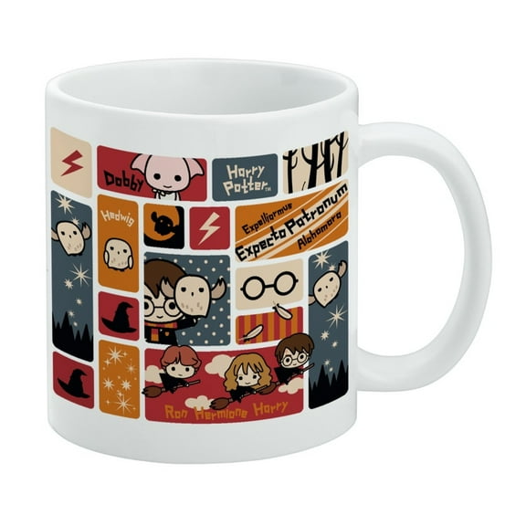 Harry Potter Cute Chibi Pattern White Mug