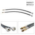 thumbnail image 3 of Wodtesl 2 pack Flexible Braided Faucet Supply Lines, G1/2\ Connector, 19.6 inch Long Aluminum Nylon Hose for Hot/Cold Water Mixer, Kitchen Bathroom Sink Plumbing, 3 of 8