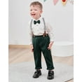 thumbnail image 2 of WESIDOM Toddler Boy Clothes Suit Formal Dress Shirt+Bowtie+Vest+Boutonniere+Suspender Pants Boys Gentleman Outfits Set, 2 of 12