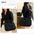 thumbnail image 3 of Bolso CALUOMATT para mujer, bandolera de lona, color negro, 3 of 7