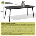 thumbnail image 5 of Crestlive Products 70" Patio Outdoor Dining Table for 6, Sturdy Aluminum Frame Wood-Grain Top with Umbrella Hole, Black, 5 of 9