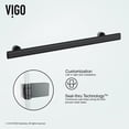 thumbnail image 6 of VIGO Orion 34" W x 58" H Frameless Hinged Tub Door in Matte Black, 6 of 11