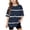Navy-02, variant on Girls Summer Fashion Shirts Striped Loose Casual Short Sleeve Tees Size 5-15