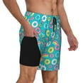 thumbnail image 3 of Daiia Donut Mens Swim Trunks Swim Shorts Quick Dry Swim Shorts with Mesh Lining Pockets-X-Large, 3 of 9
