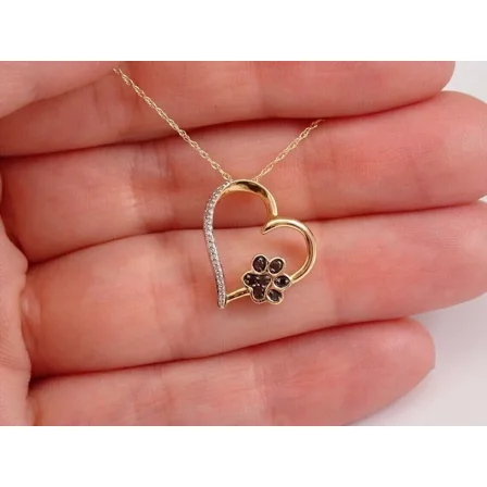 Siddheshwarjewels Round Cut Black Diamond Pendant, 1.60 Ct, 14K Yellow Gold Plated