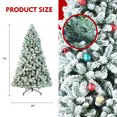 thumbnail image 3 of Soilhill 7ft Artificial Christmas Tree Premium Snow-Flocked Christmas Pine Tree Ldeal for Home, Office, Party Decorations Featuring 1064 Branches Durable Metal Hinges Foldable Base, 3 of 7