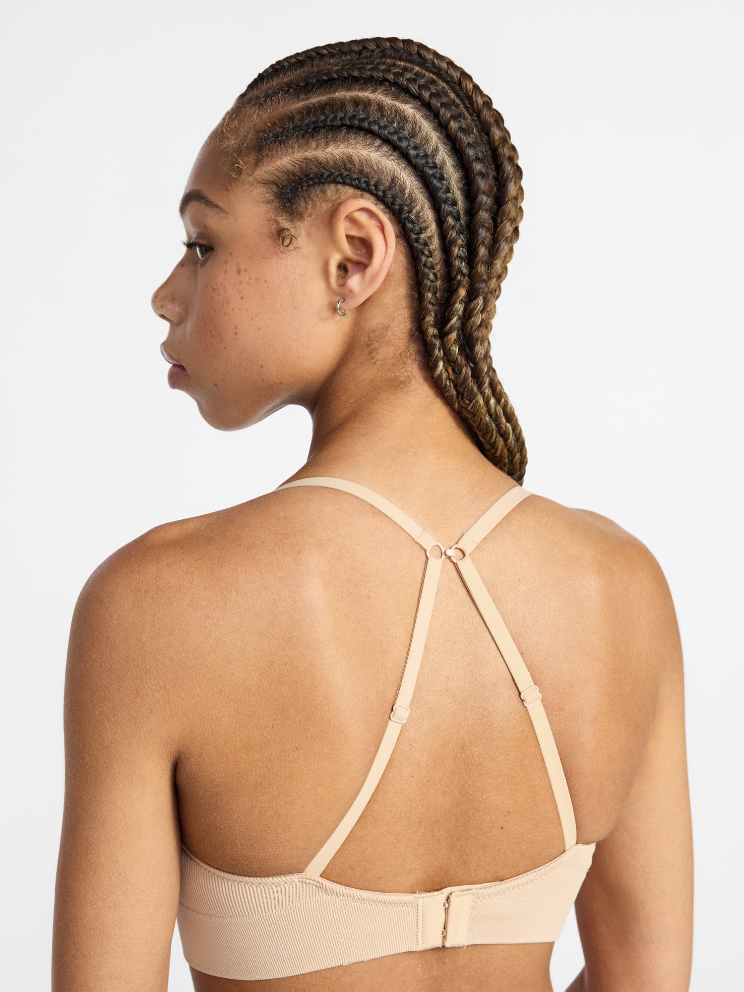 No Boundaries Seamless Wirefree Bra with Lace, Sizes XS-XXXL
