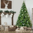 thumbnail image 2 of Kumji 7.4ft Christmas tree, Artificial Christmas Tree, Realistic Thickened Tip, Hinged, with Metal Stand, Suitable for Indoor and Outdoor Use, Easy to Assemble, 2 of 7