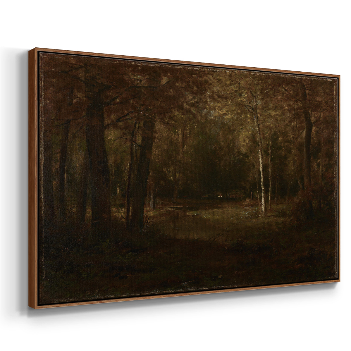 Vintage Landscape-CCCXVII By Wexford Home Framed in Walnut Wood Gallery Wrapped Canvas 27 in. x 41 in.