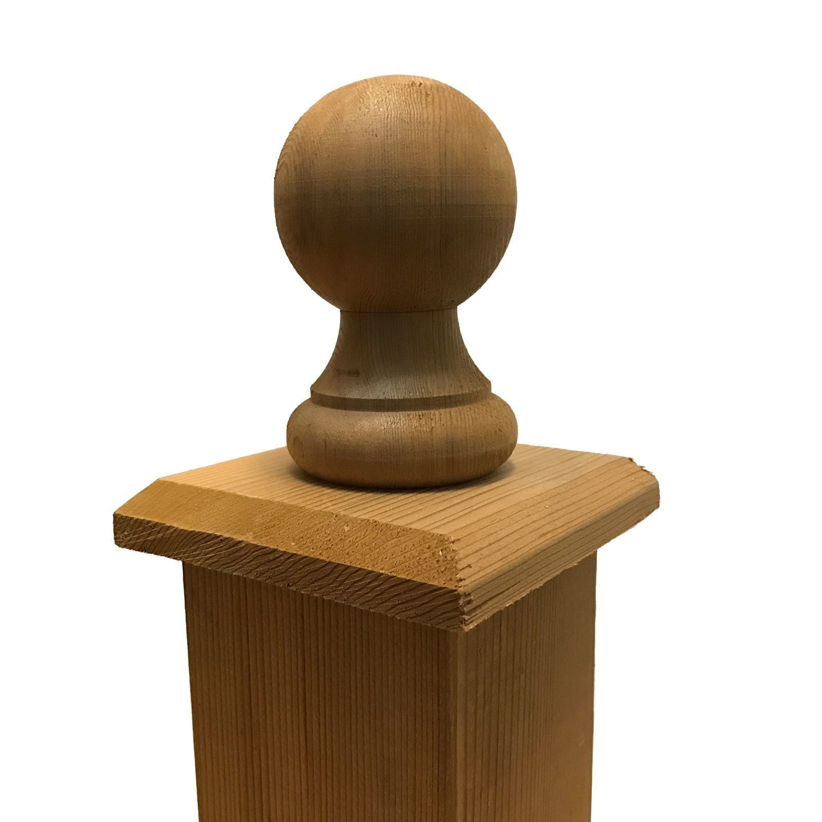 FENCE POST CAP TO SUIT 3" x 3" 75mm FENCE POSTS WOODEN FINIAL 3" 75mm BALL 