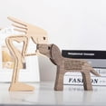 thumbnail image 1 of Estatuilla artesanal de perro de madera para cachorro familiar, adorno de mesa de escritorio, modelo tallado, decoración para el hogar y la Oficina, escultura de mascota, regalo de Navidad Tan Jianjun unisex, 1 of 2