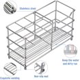 thumbnail image 3 of Amazer Toothbrush Holder, Stainless Steel Toothpaste and Toothbrush Holder with Multi-Functional 7 Slots, Stand Bathroom Organizer for Toothbrush, Toothpaste, Facial Cleanser, Comb, Nickel, 3 of 5