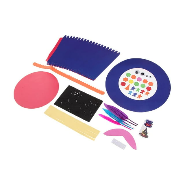 1 de sombrero de Halloween con plumas, kit de manualidades, manualidades de papel, juguetes educativos para niños Azul