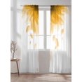 thumbnail image 2 of Sheer Curtains 84 Inches Long 2 Panels Set for Living Room, Modern Yellow Semi Sheer Curtains for Windows, Gradient Floral Abstract Bohemian White Voile Window Treatments Rod Pocket Curtain, 2 of 7