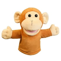 RUIG Hand Puppet Set with Working Mouth, Toddler Animal Plush Toy Includes Elephant, Lion, Dog and Monkey for Show Theater, Birthday Gifts, Easter Basket Stuffers, Preschool Toys