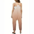 thumbnail image 3 of RXIRUCGD Girls Casual Jumpsuits Gradient Print Sleeveless Summer Rompers Long Pants With Pockets For 5-14 Years( Khaki, Size:13 Years ), 3 of 6